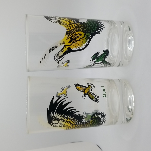 Vintage 1950's Boscul Quail Drinking Glass Tumbler